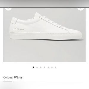 $465 Common Projects Men's White Achilles Lace-Up Sneaker Shoes Size 43 EU/10 US
